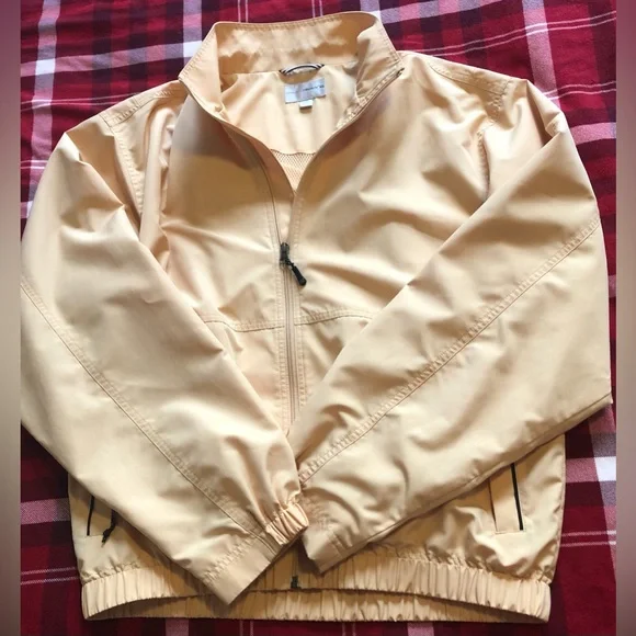 Cutter & Buck Men’s Medium Yellow Nautical Windbreaker Casual Sport Jacket - Picture 3 of 16